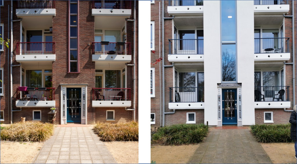 Thorbeckesingel entree voor en na